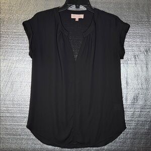 Philosophy Black Cap Sleeve Blouse